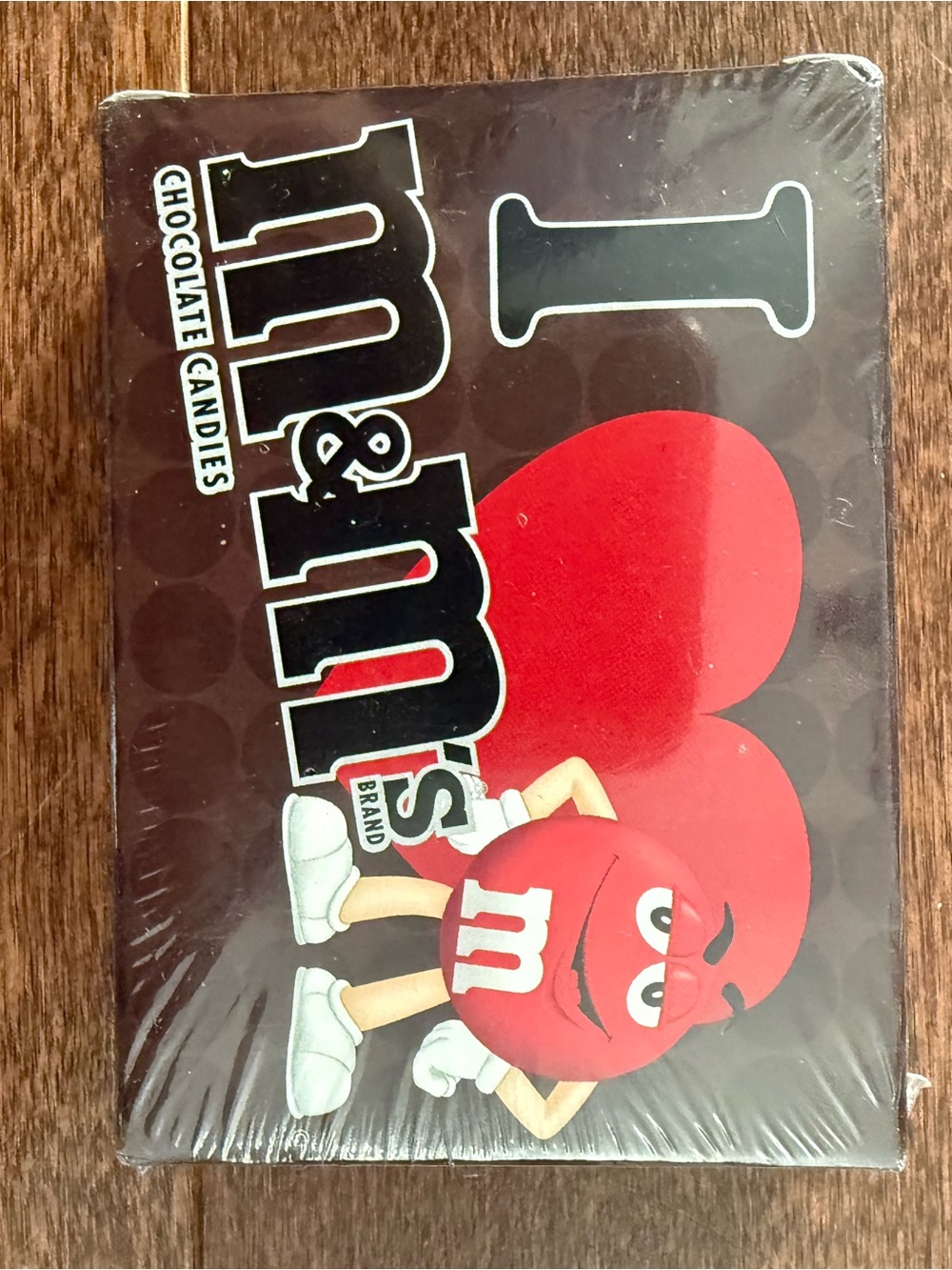 M&M'S Red Character Heart playing cards - Red and Black Design